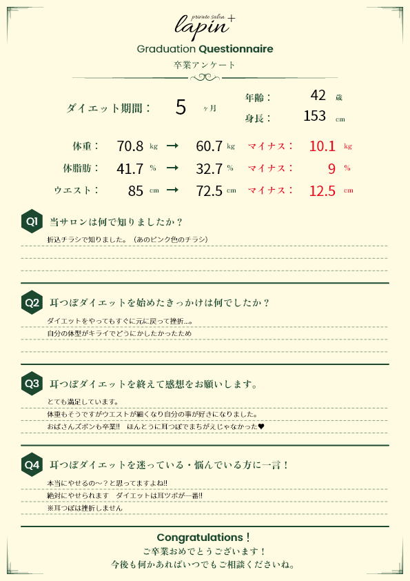 お客様の声 No5