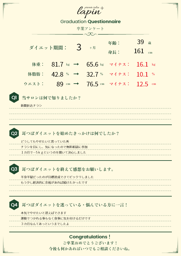 お客様の声 No7