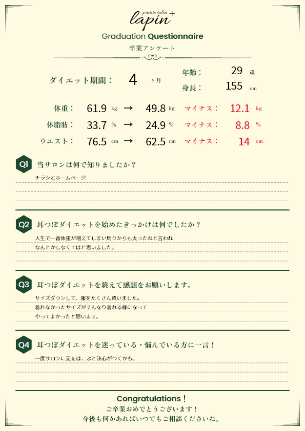 お客様の声 No9